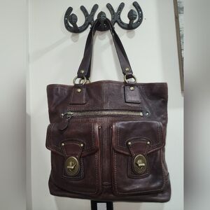 Coach Legacy XL Gigi Cognac 65th Anniversary Tote Brown Leather 11131 Vintage
